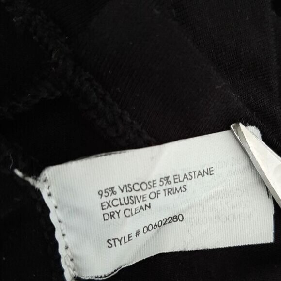 CLUB MONACO / Mixed Media Faux Leather Sleeve End Panels Top Black Sz S - Picture 11 of 11